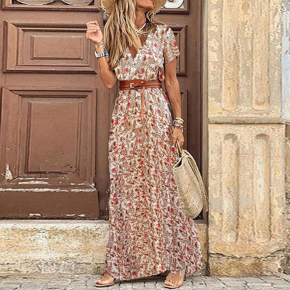 Boho-chic Dress with belt