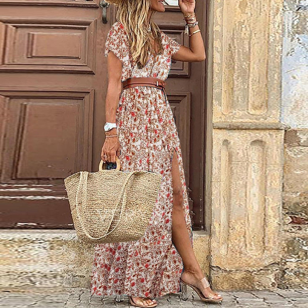 Boho-chic Dress with belt