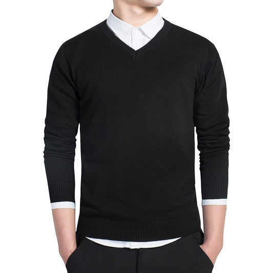 Men V-Neck Pullover