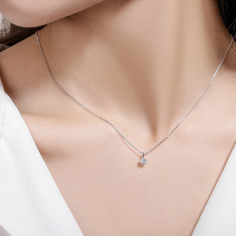 .925 Sterling Silver Zirconia Necklace