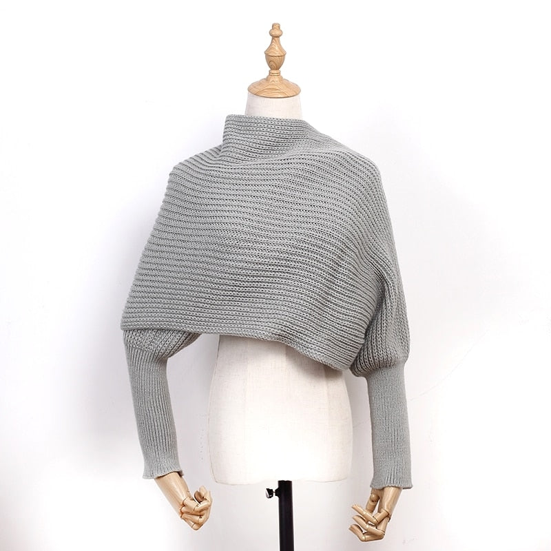 Wool Scarf with Sleeves