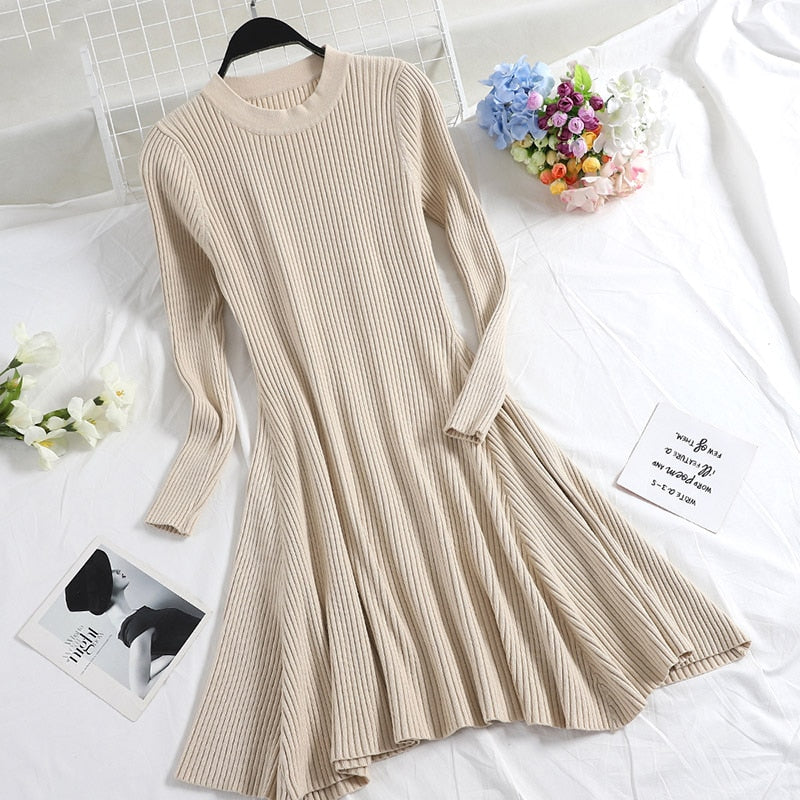 Long Sleeve Knitted Dress