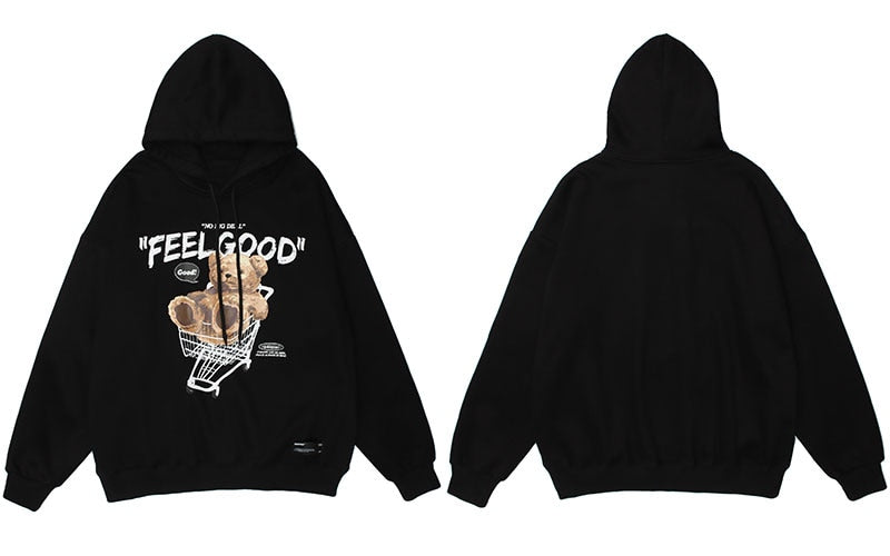 "Feel Good" Bear Hoodie