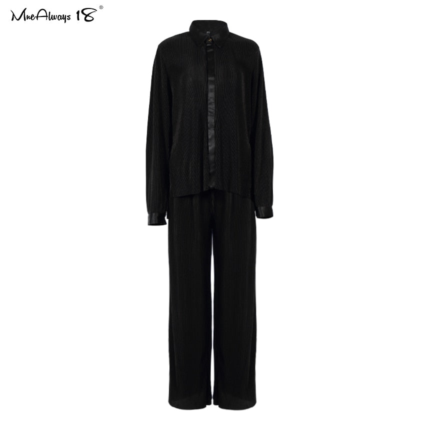 Wide Leg Pants Suit