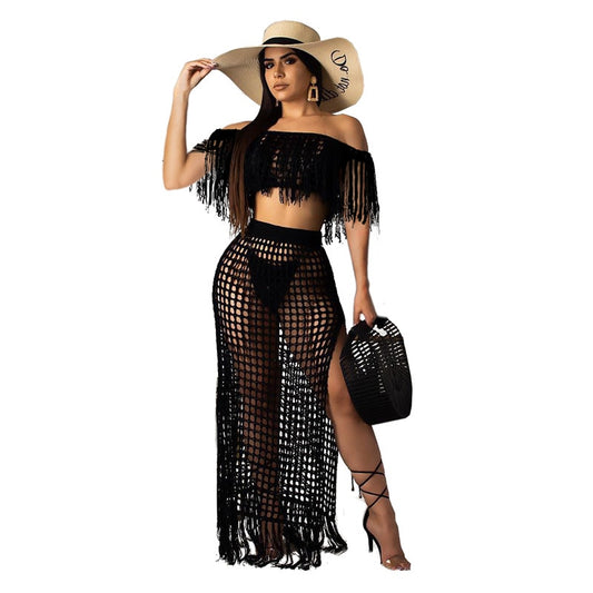 Knitted Slash Net 2 Pc