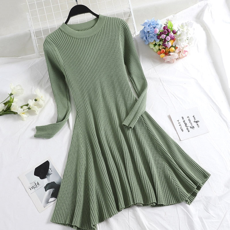 Long Sleeve Knitted Dress