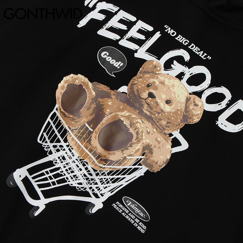 "Feel Good" Bear Hoodie