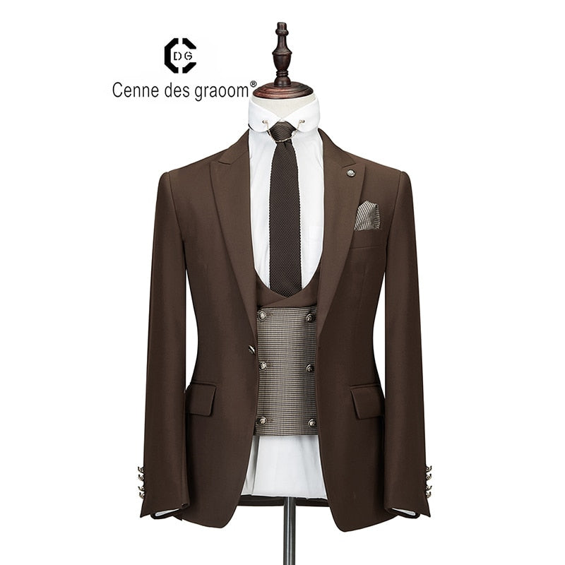 3 Piece Tailor-Made Suit (Blazer, Vest, Pants)