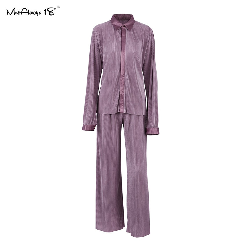 Wide Leg Pants Suit