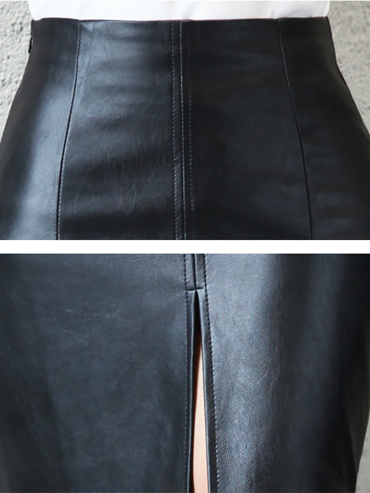 Leather Pencil Skirt